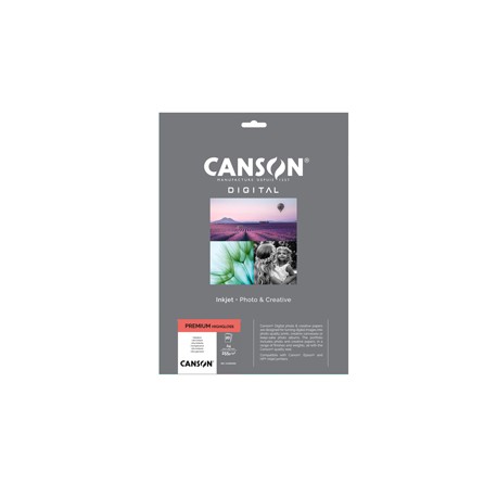 Carta Inkjet Premium - A4 - 255 gr - lucida - 20 fogli - Canson