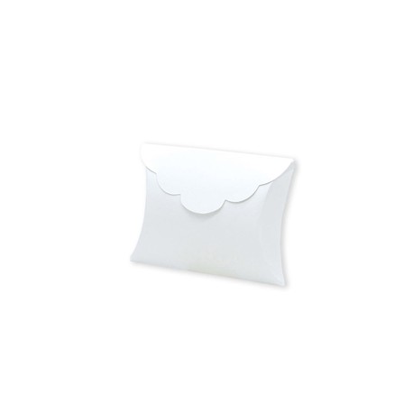 Scatolina portaconfetti - carta - 10 x 8 x 3 cm - bianco - Big Party - conf.25 pezzi