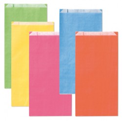 Sacchetto a soffietto - 12 x 22+4 cm - colori chiari assortiti - Rex Sadoch - conf. 100 pezzi