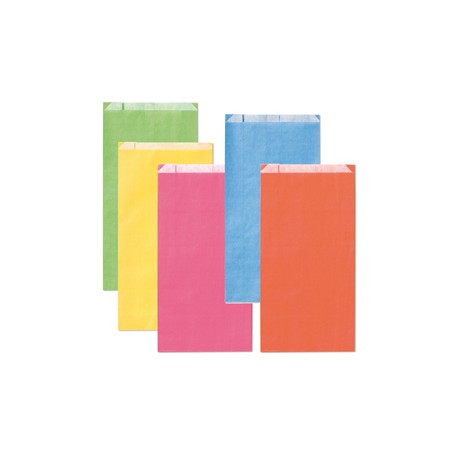 Sacchetto a soffietto - 12 x 22+4 cm - colori chiari assortiti - Rex Sadoch - conf. 100 pezzi