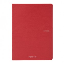 Maxiquaderno EcoQua original PM - A4 - 90 gr - 1 rigo - 40 fogli - rosso scuro - Fabriano