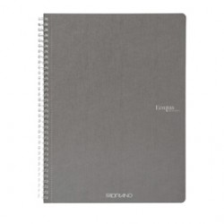 Maxiquaderno Ecoqua original - A4 - 90gr - 5mm - 70 fogli - antracite - spiralato - Fabriano