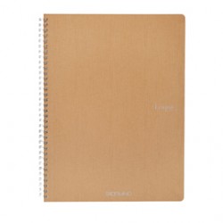 Maxiquaderno Ecoqua original - A4 - 90gr - 5mm - 70 fogli - bruno - spiralato - Fabriano