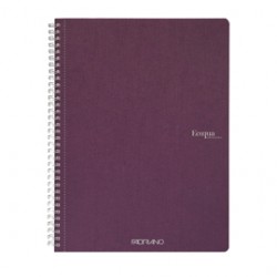 Maxiquaderno Ecoqua original - A4 - 90 gr - 5 mm - 70 fogli - vino - spiralato - Fabriano