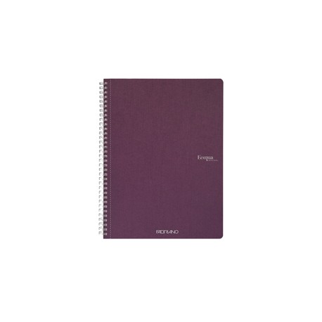 Maxiquaderno Ecoqua original - A4 - 90 gr - 5 mm - 70 fogli - vino - spiralato - Fabriano