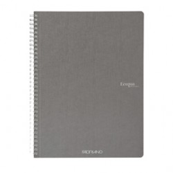 Maxiquaderno Ecoqua original - A4 - 90 gr - 1 rigo - 70 fogli - antracite - spiralato - Fabriano
