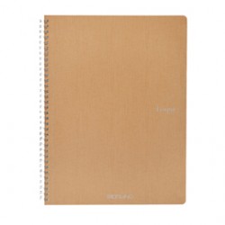 Maxiquaderno Ecoqua original - A4 - 90 gr - 1 rigo - 70 fogli - bruno - spiralato - Fabriano