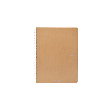 Maxiquaderno Ecoqua original - A4 - 90 gr - 1 rigo - 70 fogli - bruno - spiralato - Fabriano