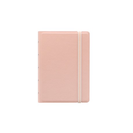 Notebook Pocket - con elastico - copertina similpelle - 144 x 105 mm - 56 pagine - a righe - pesca - Filofax