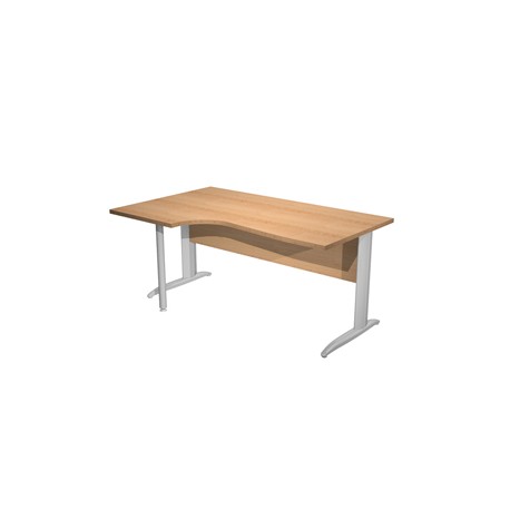 Scrivania Compact Sinistro - 160 x 60/80/100 cm - piano faggio