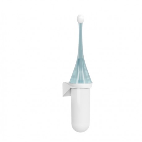 Portascopino da parete Replast - 480 x 113 x 92 mm - bianco / azzurro - Mar Plast