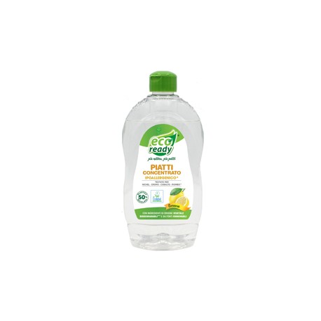 Detersivo piatti - concentrato - ipoallergenico - limone - 0,50 lt - Eco Ready