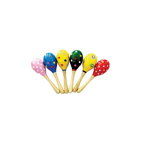 Coppia di maracas - in legno - 20 x 5,5 cm - CWR - conf. 2 pezzi