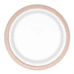 Piatto fondo monouso Twin - rotondo - diametro 20,5 cm - cellulosa - avana/bianco - Dopla Green - conf. 10 pezzi