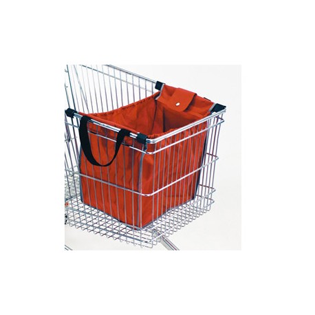 Borsa Eco Bag Magnum - TNT - per carrelli - con ganci - 40 x 36 x 26 cm - rosso - Berni Group