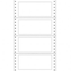 Etichette adesive a modulo continuo TT951 - in carta - corsia singola - permanenti - 140 x 60 mm - 4 et/fg - 100 fogli -