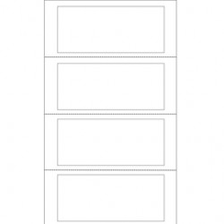 Etichette adesive a modulo continuo TT951-2 - in carta - corsia singola - permanenti - 140 x 60 mm - 4 et/fg - 100 fogli