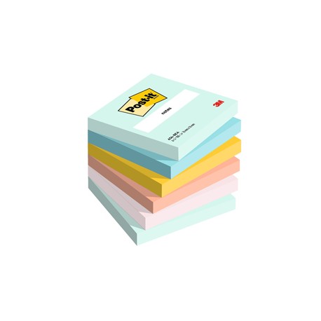 Blocco Post it® - 654-BEA - 76 x 76 mm - colori Beachside - 100 fogli - Post-it® - conf. 6 pezzi