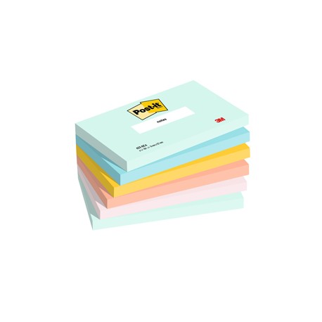 Blocco Post it® - 655-BEA - 76 x 127 mm - colori Beachside - 100 fogli - Post-it® - conf. 6 pezzi