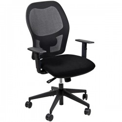 Seduta operativa Hubble HUHU - tessuto Chili - braccioli regolabili - nero - Unisit