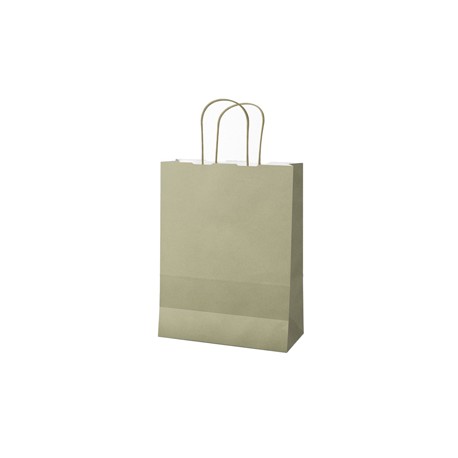 Shopper Twisted - maniglie cordino - 18 x 8 x 24 cm - carta kraft - salvia - Mainetti Bags - conf. 25 pezzi