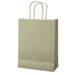 Shopper Twisted - maniglie cordino - 26 x 11 x 35 cm - carta kraft - salvia - Mainetti Bags - conf. 25 pezzi