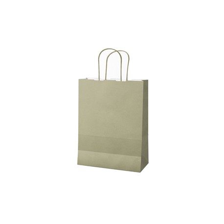 Shopper Twisted - maniglie cordino - 26 x 11 x 35 cm - carta kraft - salvia - Mainetti Bags - conf. 25 pezzi