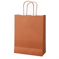 Shopper Twisted - carta kraft - 22 x 10 x 29 cm - terracotta - Mainetti Bags - conf. 25 pezzi