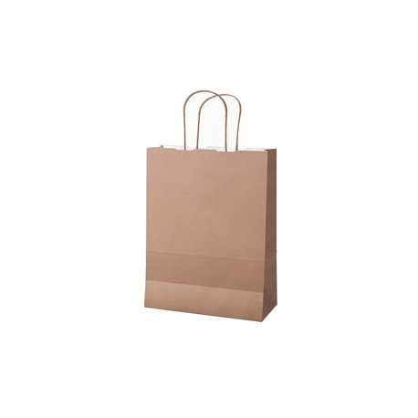 Shopper Twisted - maniglie cordino - 18 x 8 x 24 cm - carta kraft - rosa antico - Mainetti Bags - conf. 25 pezzi