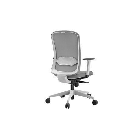 Seduta operativa Shape SHSTB - con braccioli regolabili - struttura bianca - grigio chiaro/grigio - Unisit