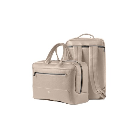 Borsa zainabile bi-bag Gate Trended - 42 x 28 x 14 cm - ecopelle - ghiaccio - In Tempo
