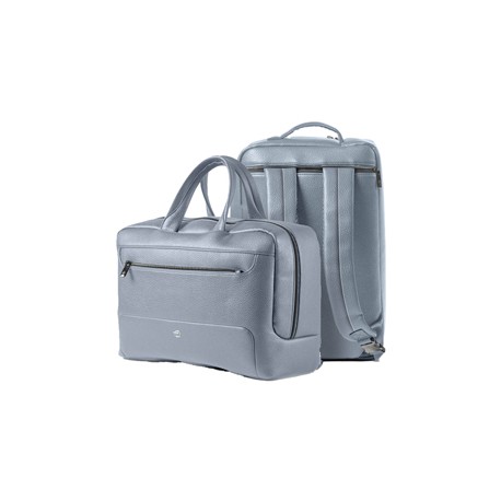 Borsa zainabile bi-bag Gate Trended - 42 x 28 x 14 cm - ecopelle - azzurro - In Tempo