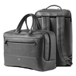 Borsa zainabile bi-bag Gate Trended - 42 x 28 x 14 cm - ecopelle - nero - In Tempo