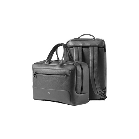Borsa zainabile bi-bag Gate Trended - 42 x 28 x 14 cm - ecopelle - nero - In Tempo