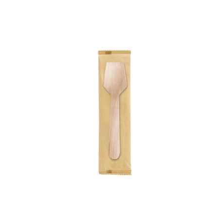 Palettina gelato monouso in legno - imbustata singolarmente - 9,6 cm - Signor Bio - conf. 2000 pezzi