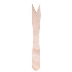 Forchettina monouso in legno - 8,5 cm - Signor Bio - conf. 100 pezzi
