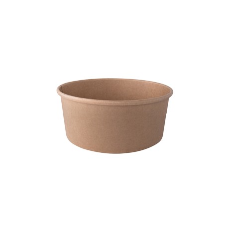 Bowl tonde monouso - 750 ml - cartoncino - avana - Signor Bio - conf. 50 pezzi