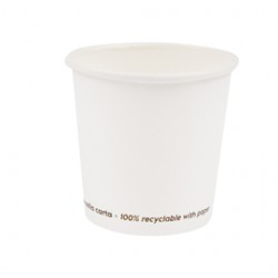 Bicchiere caffè - carta - 100 ml - bianco - Signor Bio - conf. 50 pezzi
