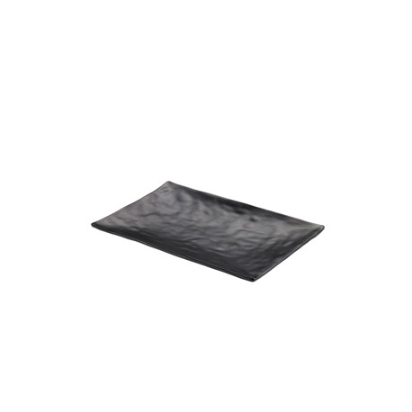 Vassoio rettangolare - 24 x 13,8 x 2 cm - melamina - nero - Leone