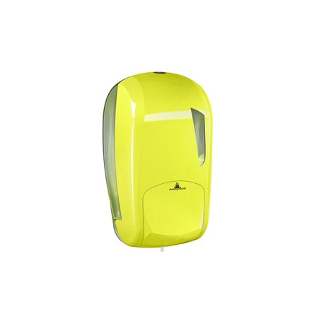 Dispenser per sapone liquido Skin - 232 x 114 x 124 mm - capacità 1 L - giallo fluo - Mar Plast