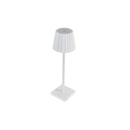 Lampada da tavolo - a led - 10 x 10 x 38 cm - alluminio/pmma - bianco - King Collection