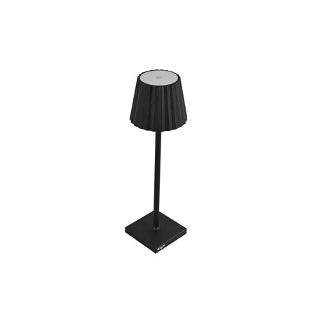 Lampada da tavolo - a led - 10 x 10 x 38 cm - alluminio/pmma - nero - King Collection