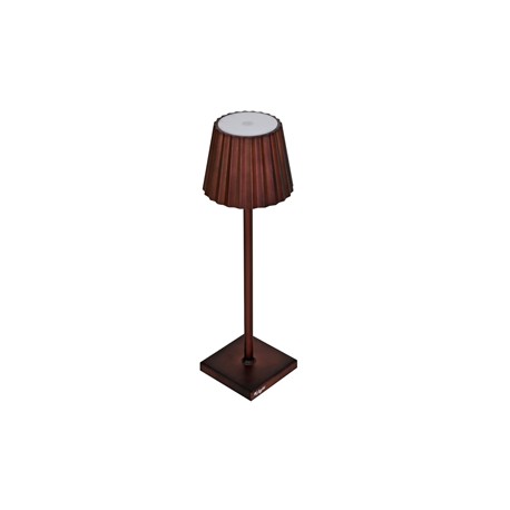 Lampada da tavolo - a led - 10 x 10 x 38 cm - alluminio/pmma - ruggine - King Collection