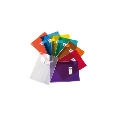 Coprimaxi Cristallo 14 - c/alette e portanome - A4 - PVC - blu - Colorosa