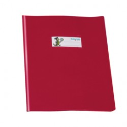 Copriquaderno GreenLine - c/alette - PVC - 220 mic - A5 - lucido coprente - rosso - Colorosa