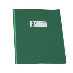 Copriquaderno GreenLine - c/alette - PVC - 220 mic - A5 - lucido coprente - verde - Colorosa