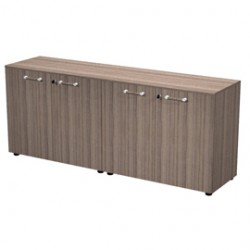 Coppia mobili bassi Elegance - con ante - 180 x 45,3 x 75 cm - noce toscano - Artexport