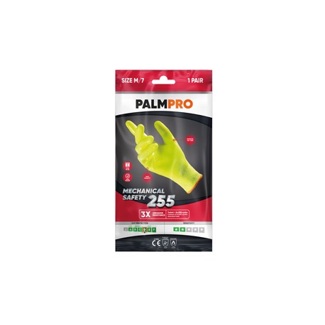 Guanti mechanical Safety Palmpro 255 - taglia M - giallo fluo - Icoguanti