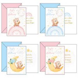 Biglietto auguri Battesimo - 11,7 x 17 cm verticale - 4 soggetti assortiti - Kartos