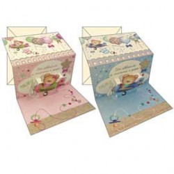 Biglietto auguri Nascita - 11,7 x 17 cm - 2 soggetti assortiti maschio/femmina - Kartos